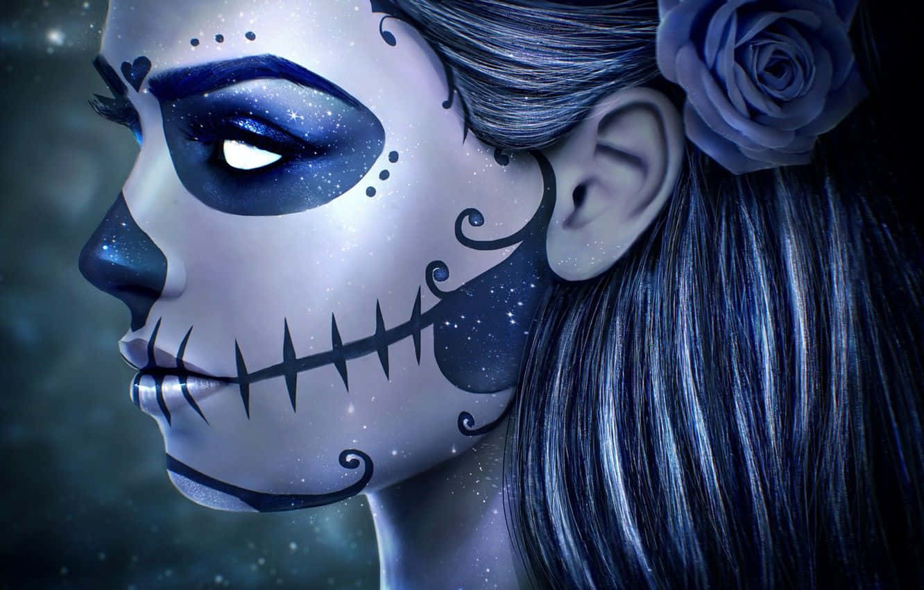 Girly Skull 1332 X 850 Wallpaper