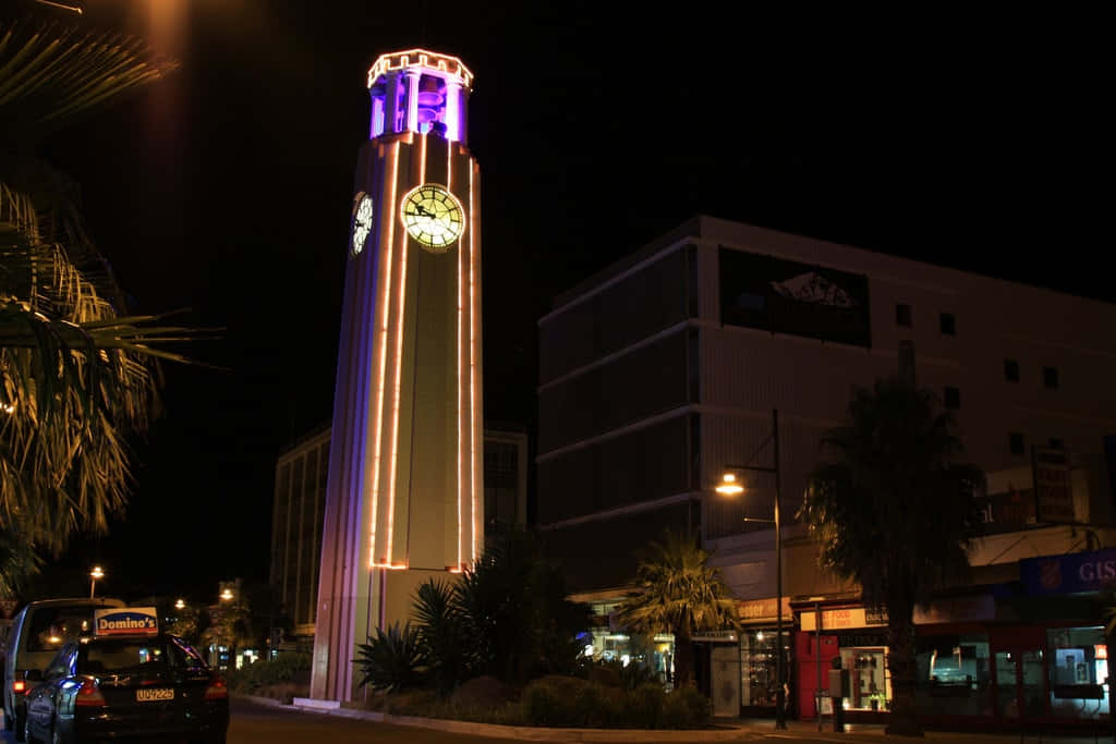 Gisborne Clock Tower Night Wallpaper