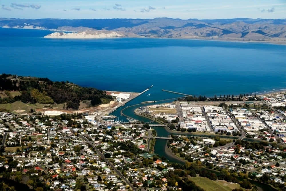 Gisborne New Zealand Aerial View Wallpaper