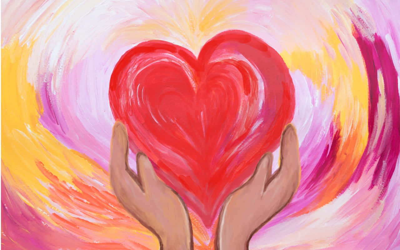 Giving Tuesday Heart Painting Wallpaper