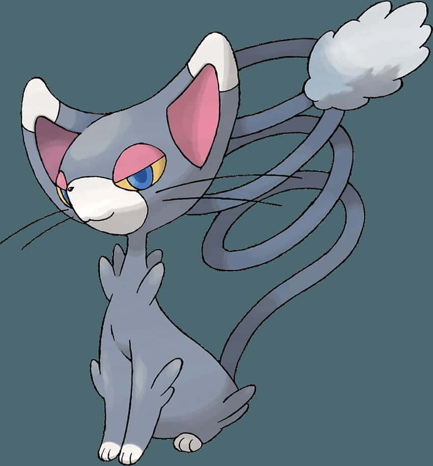 Glameow Gray Background Official Art Wallpaper