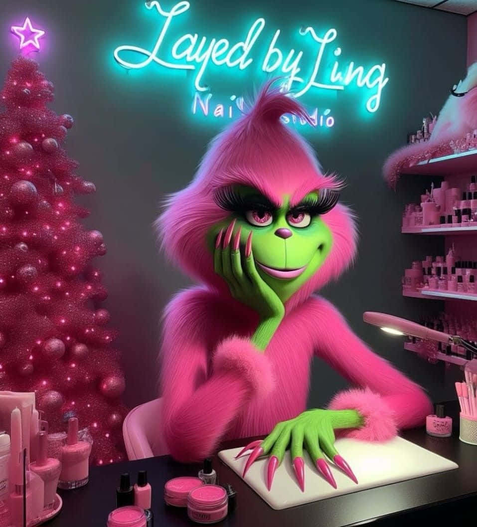 Glamorous Grinch Nail Salon Visit Wallpaper