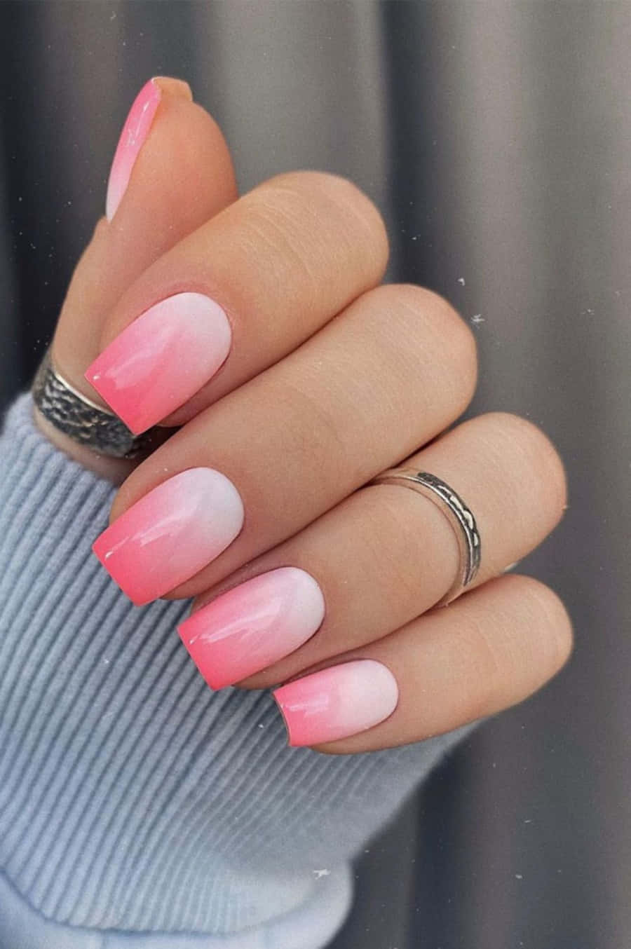 Glamorous Pink Nail Art Design Wallpaper