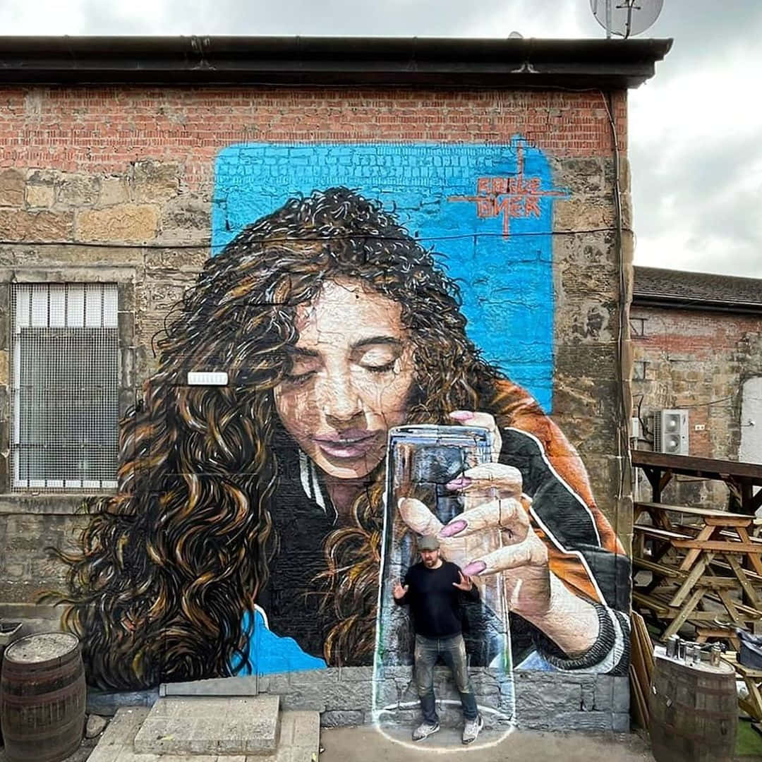 Glasgow Mural Giant Glass Trick Art Wallpaper