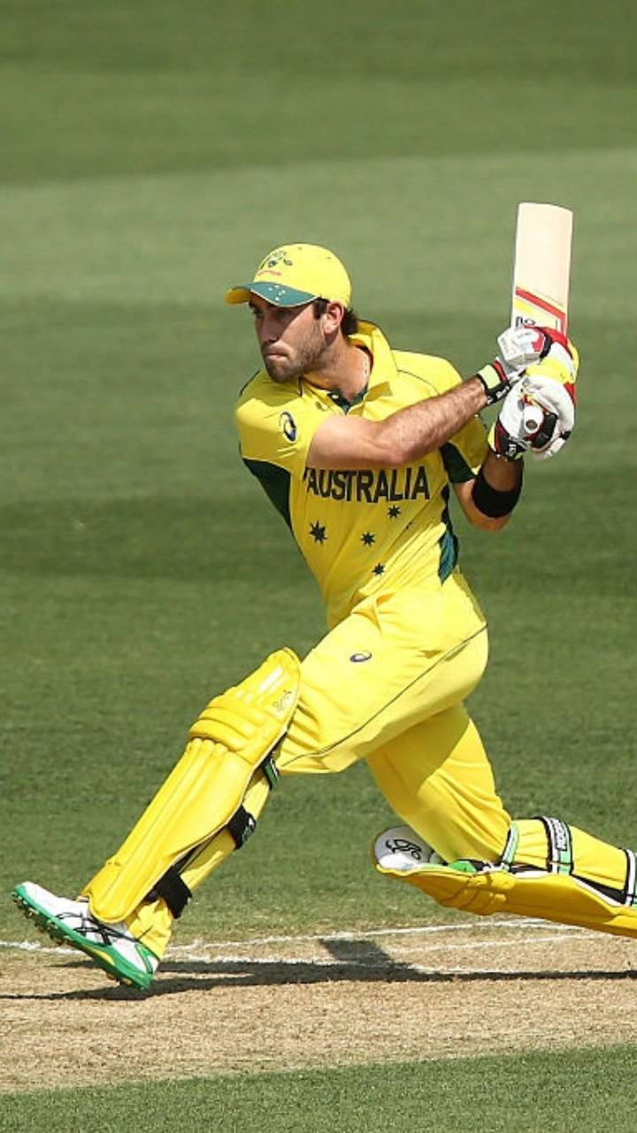 Glenn Maxwell In Yellow Uniform Wallpaper