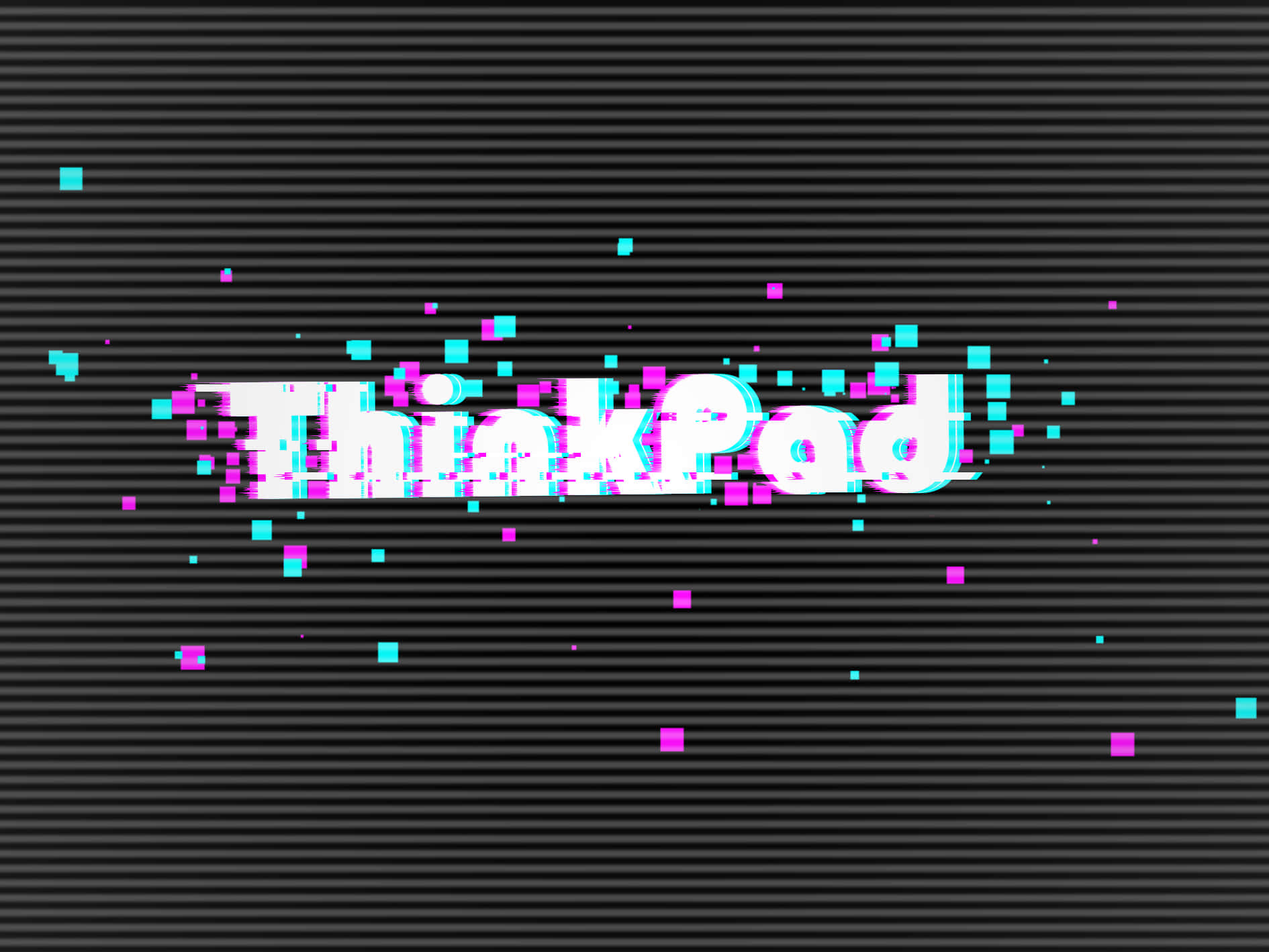 Glitch Art Think Pad Logo Wallpaper