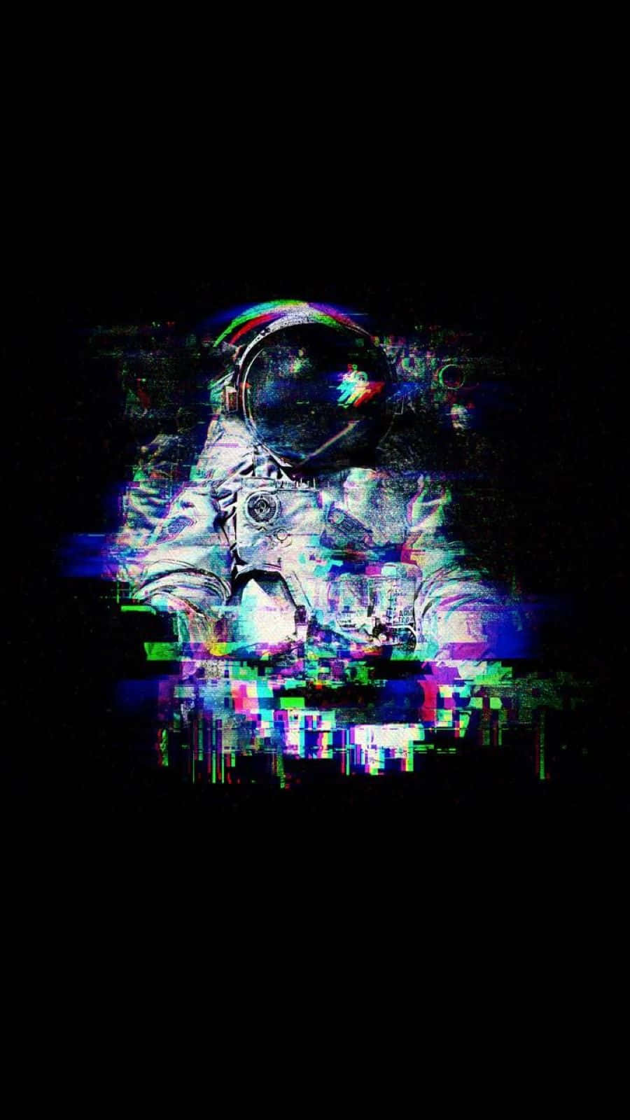 Glitch Astronaut Dark Aesthetic.jpg Wallpaper