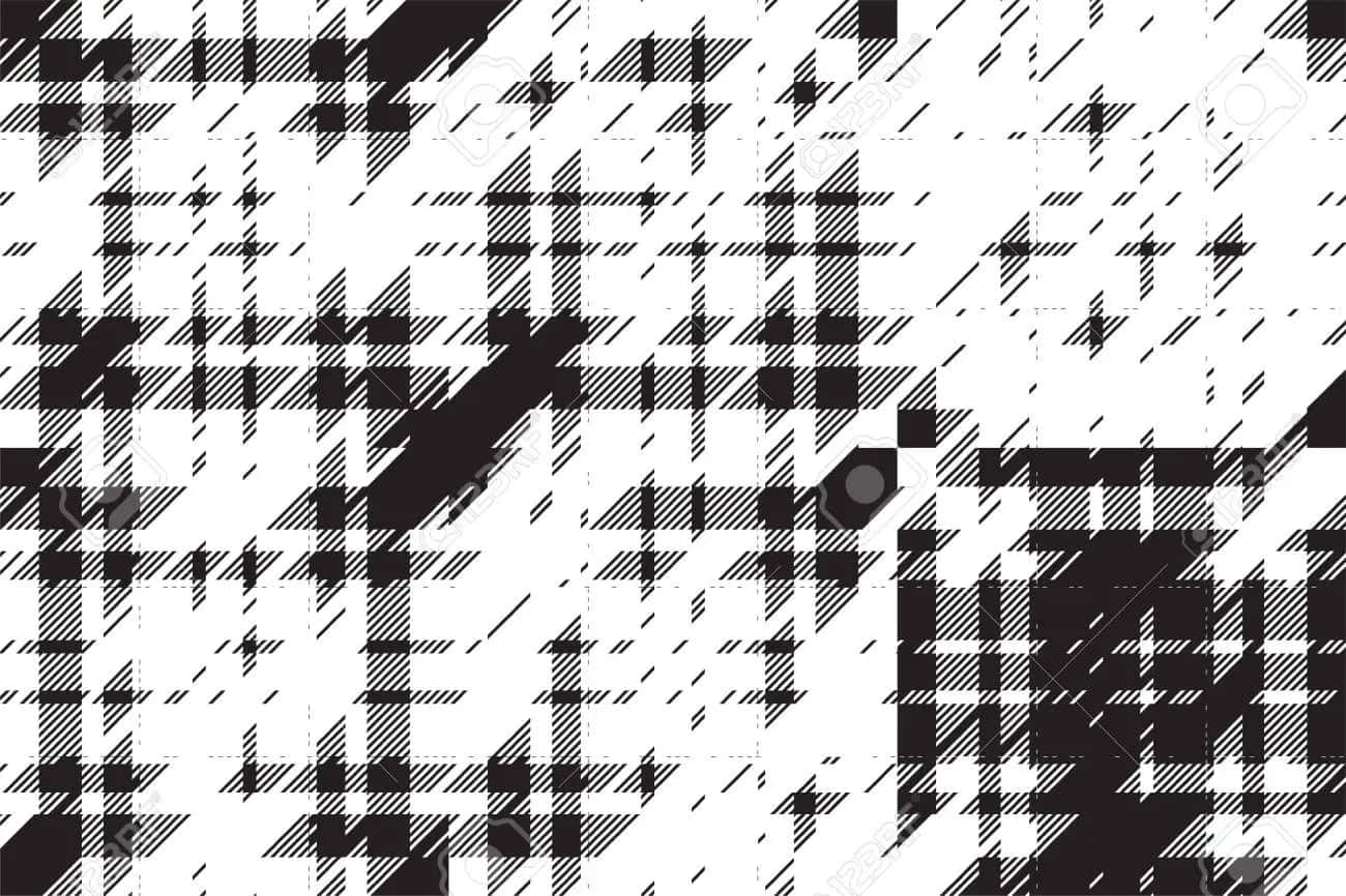 Glitch Effect Black And White Wallpaper