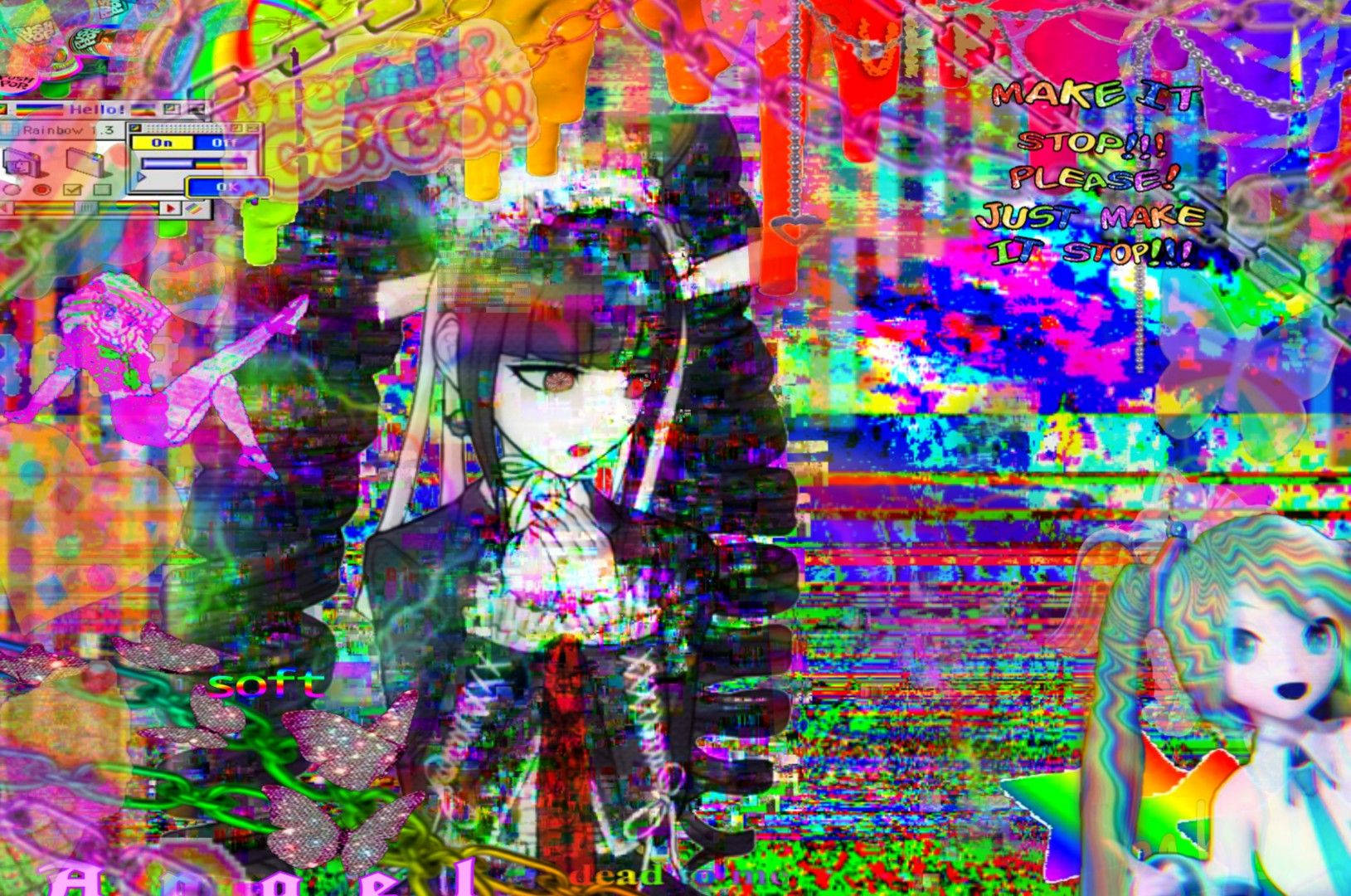 Glitchcore Danganronpa Wallpaper