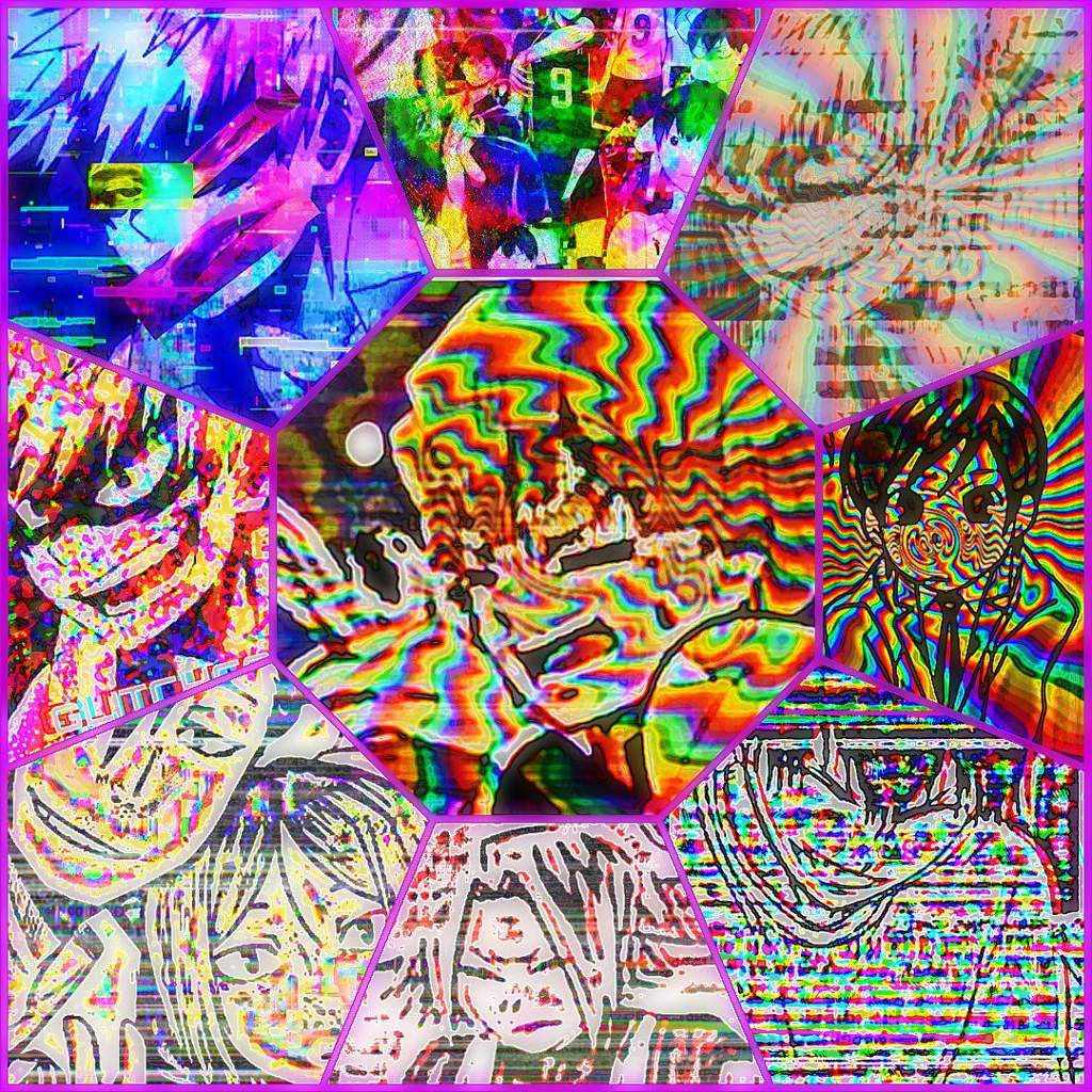 Glitchcore Demon Slayer Wallpaper