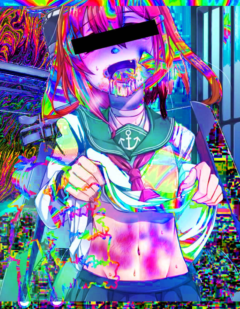 Glitchcore Student Wallpaper