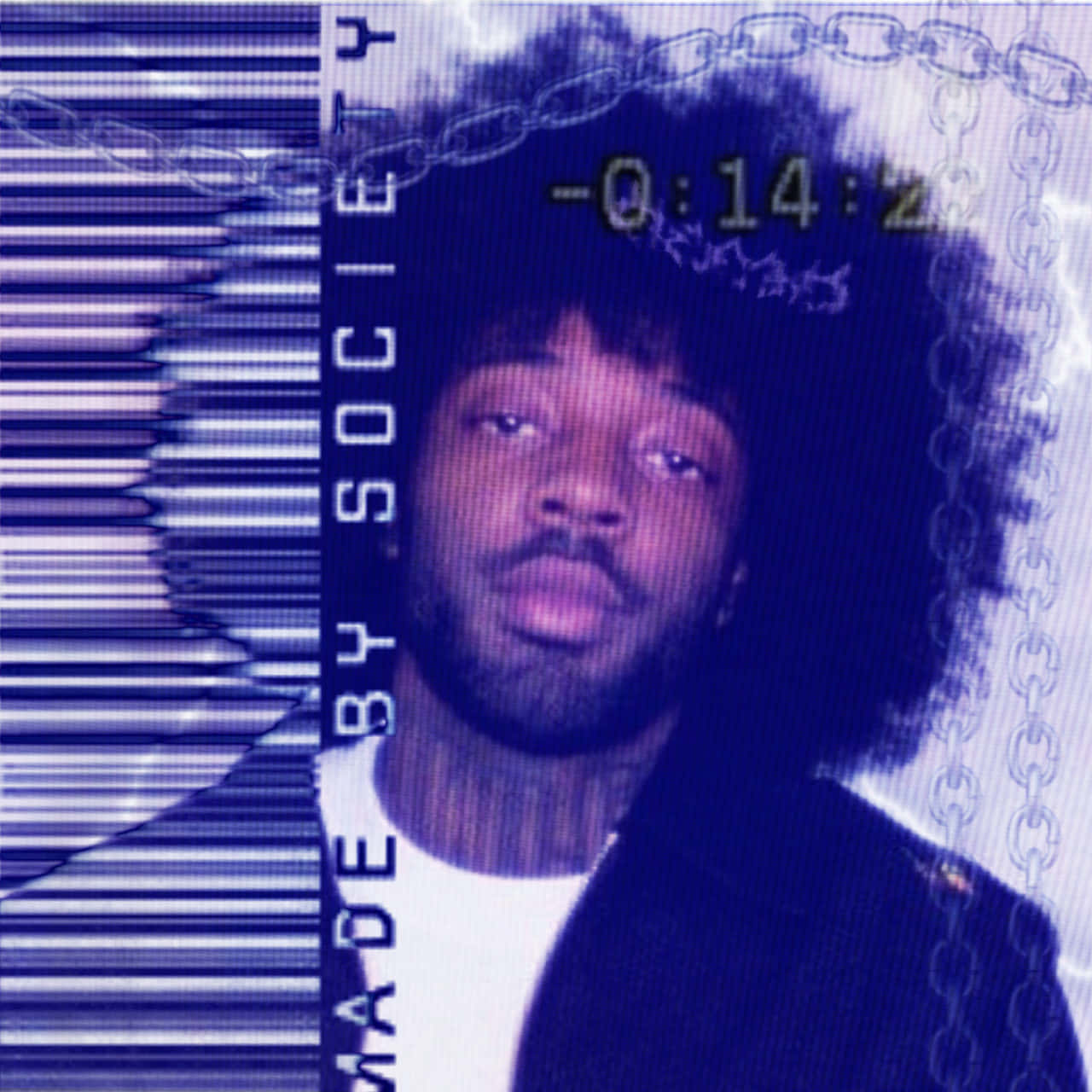 Glitched Portrait Brent Faiyaz Aesthetic Wallpaper