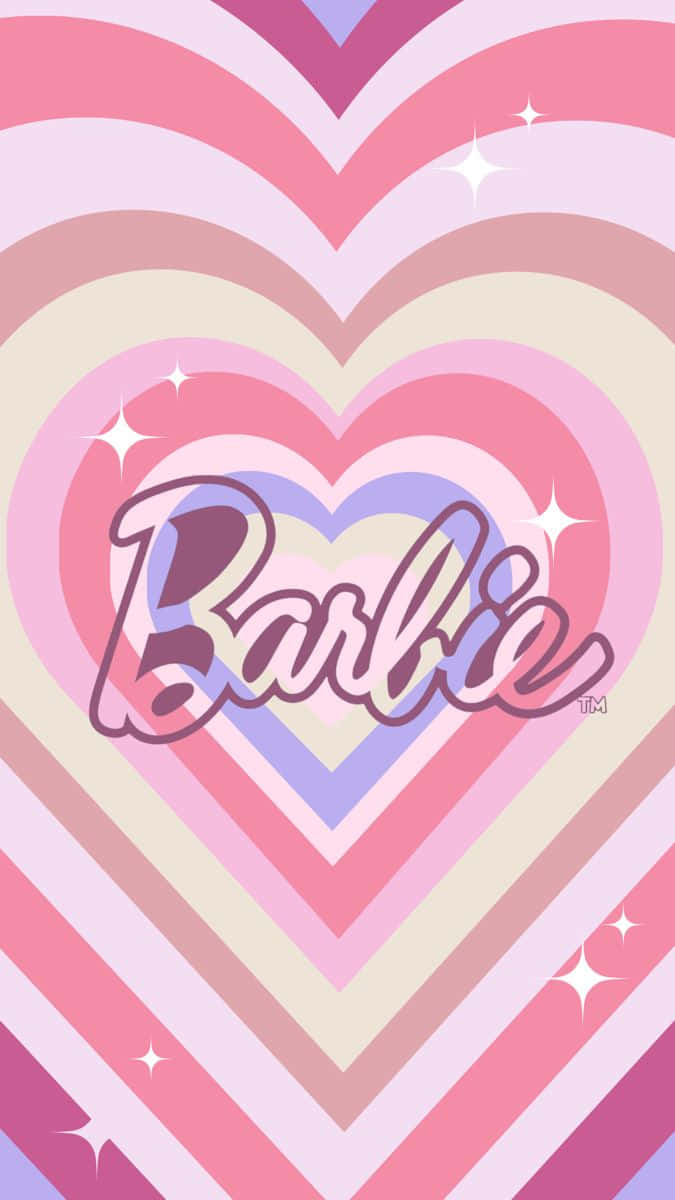 Glitter Barbie Heart Aesthetic Wallpaper Wallpaper