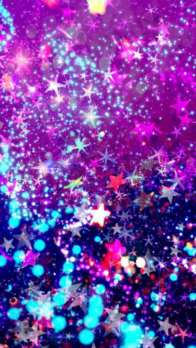 Glitter Colorful Galaxy Wallpaper