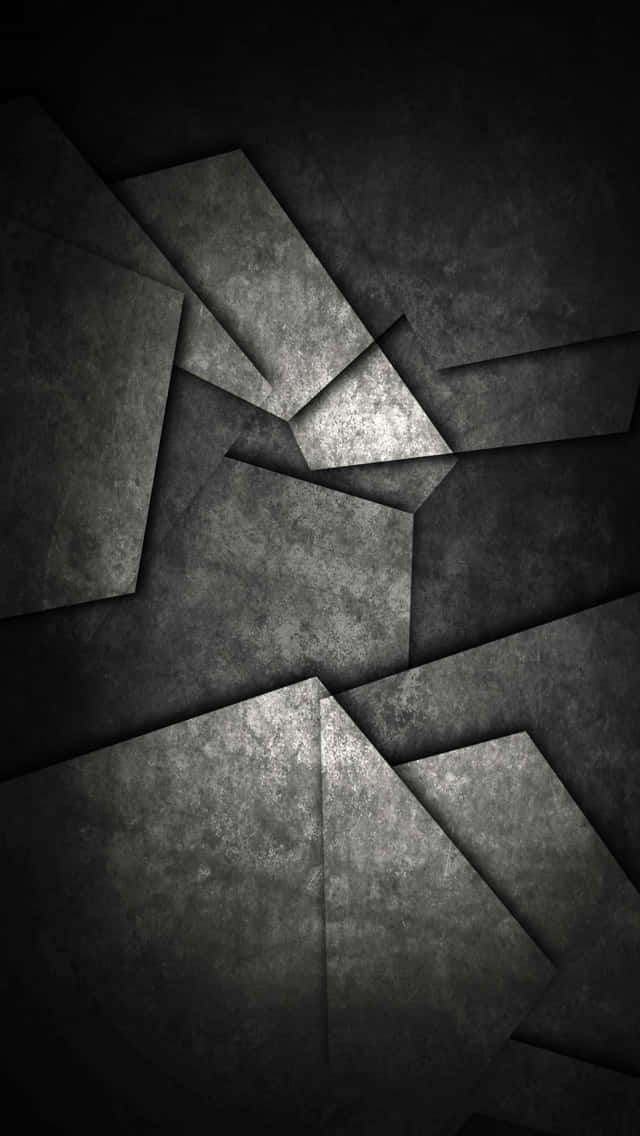 Glossy Black Metallic Background With Deep Reflections Wallpaper