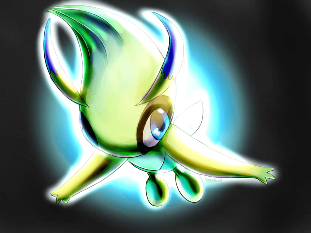 Glowing Celebi Artwork Wallpaper