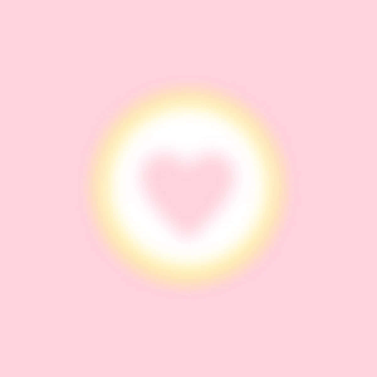 Glowing Heart Aura Pink Background Wallpaper