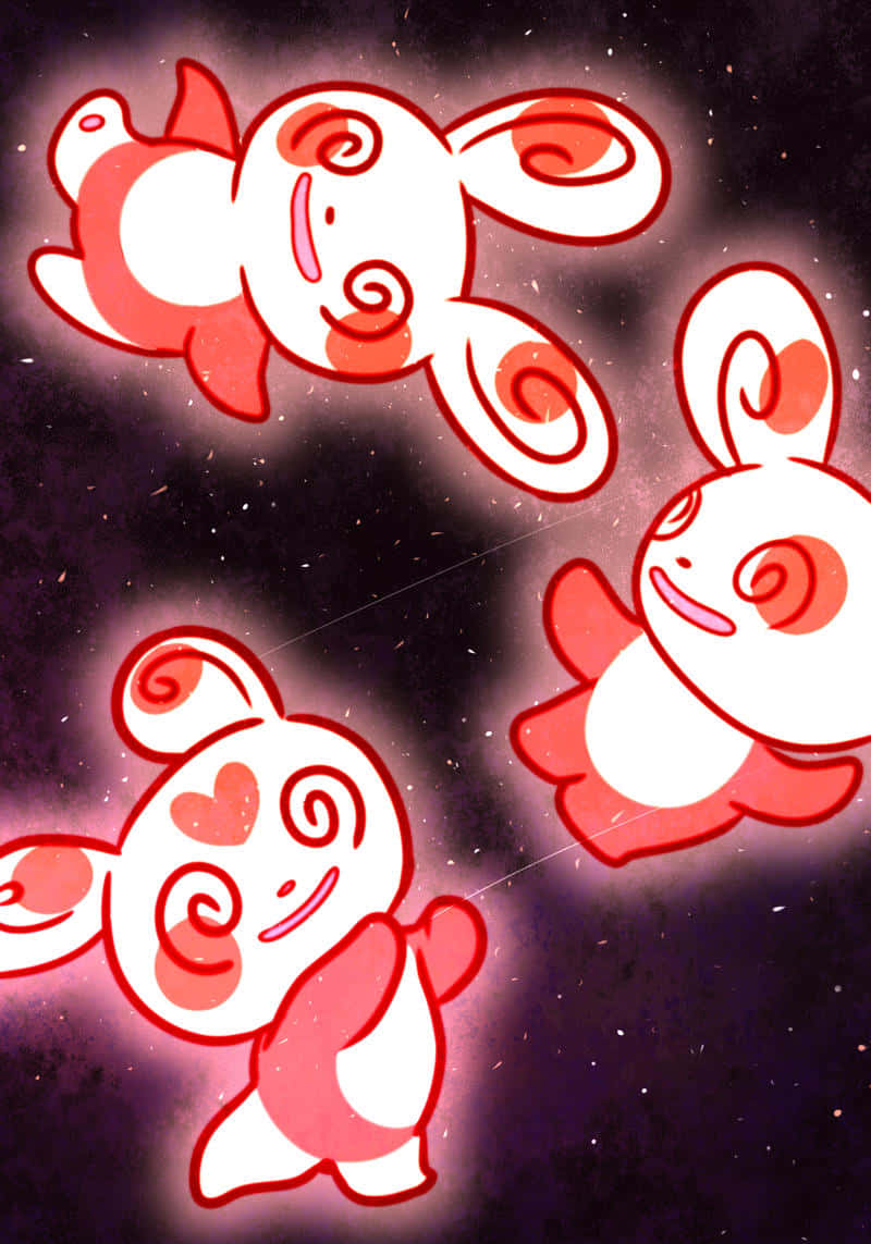 Glowing Pink Spinda Wallpaper