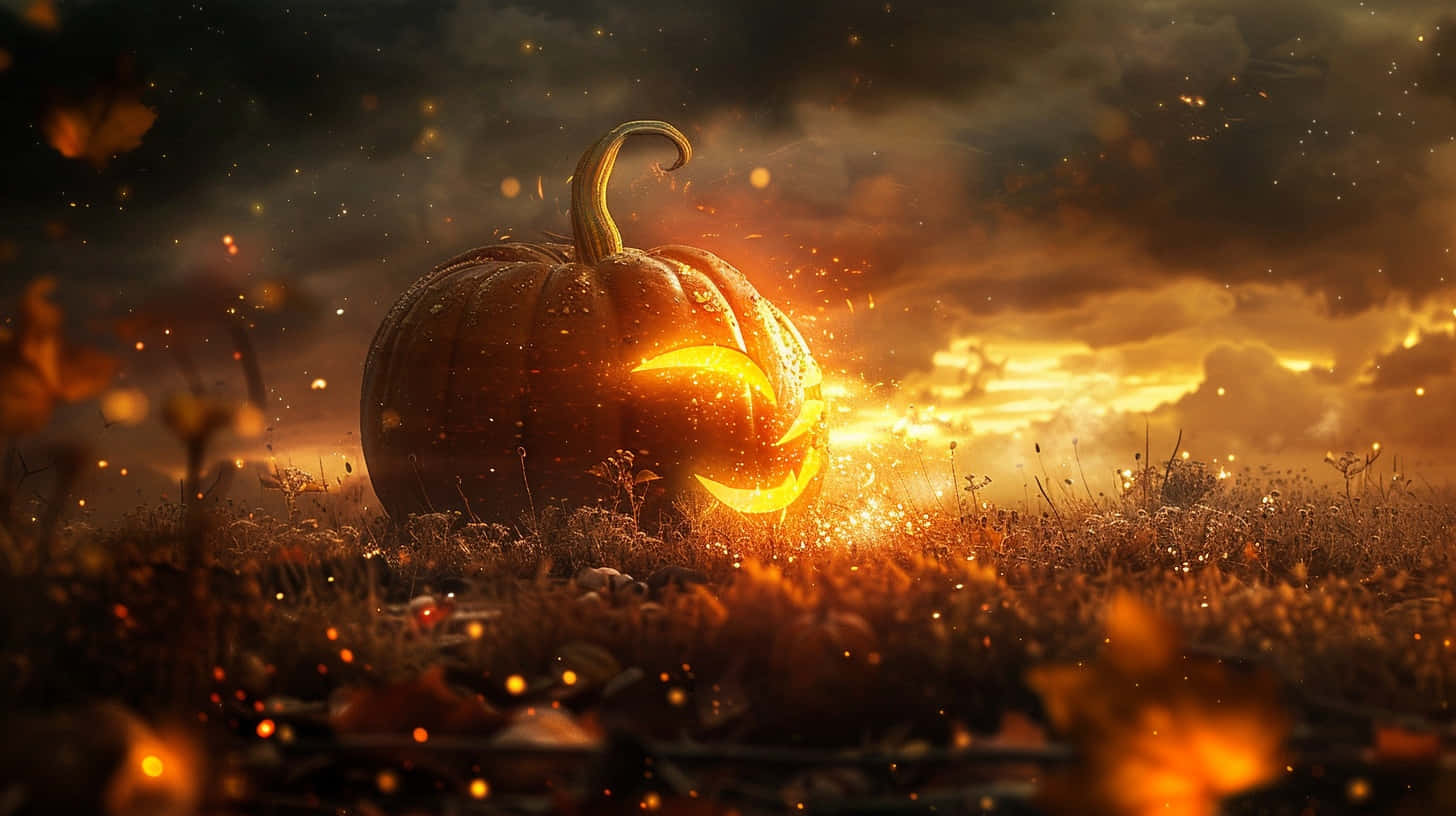 Glowing_ Pumpkin_ Sunset_ Aesthetic.jpg Wallpaper