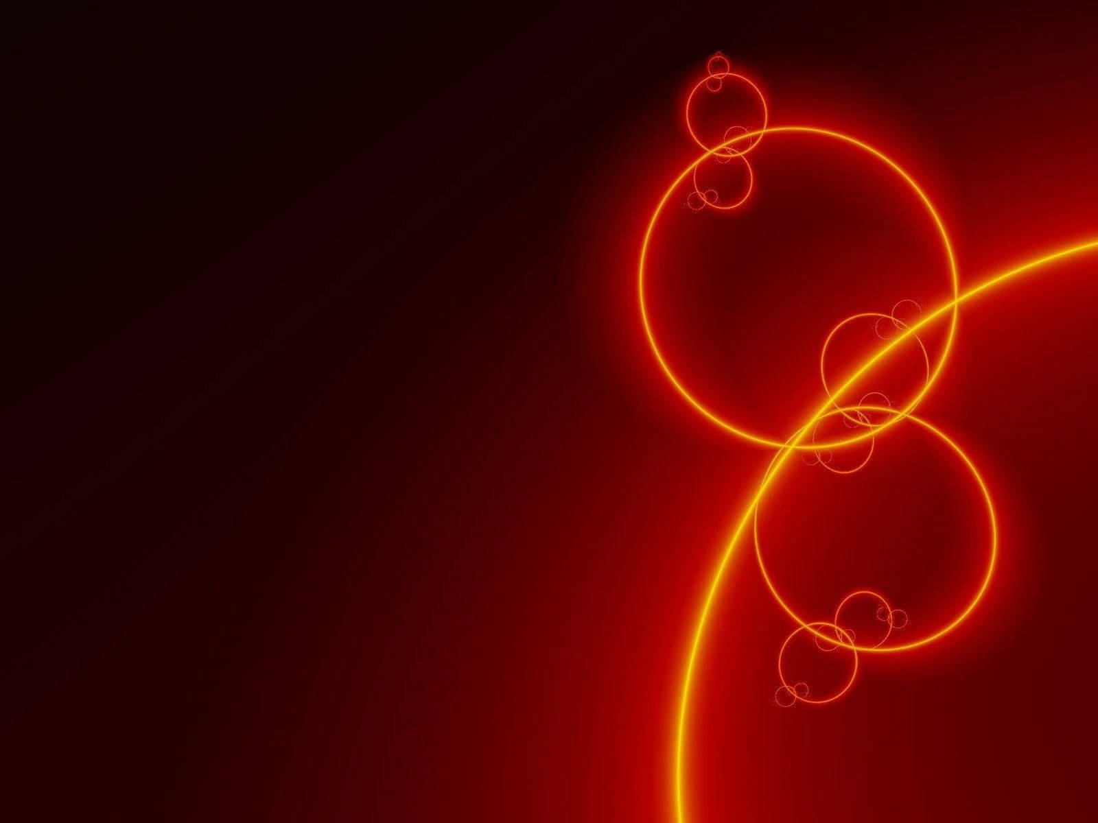 Glowing Red Circles Wallpaper