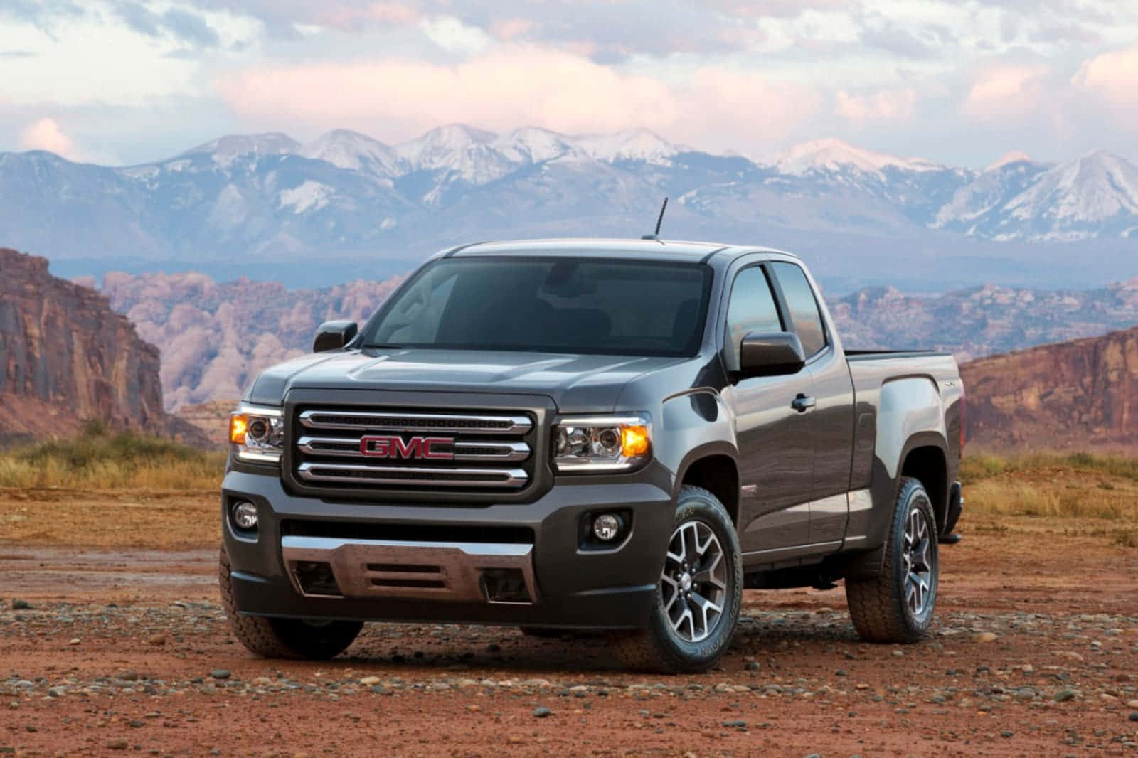 Gmc Canyon 4x4 Truck In Action Wallpaper