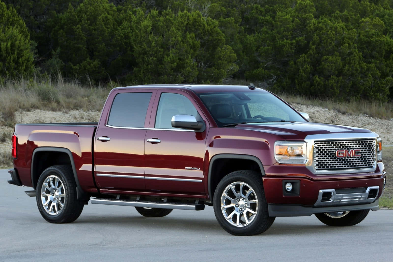 Gmc Sierra On The Road Wallpaper