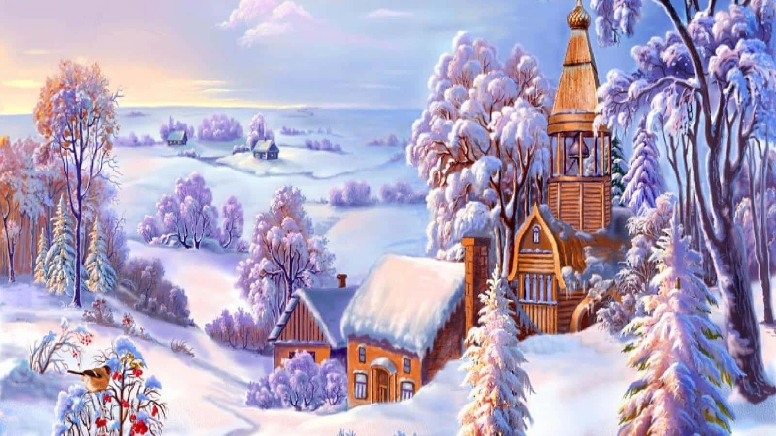 Go On An Adventure Through Christmas Winter Wonderland Wallpaper