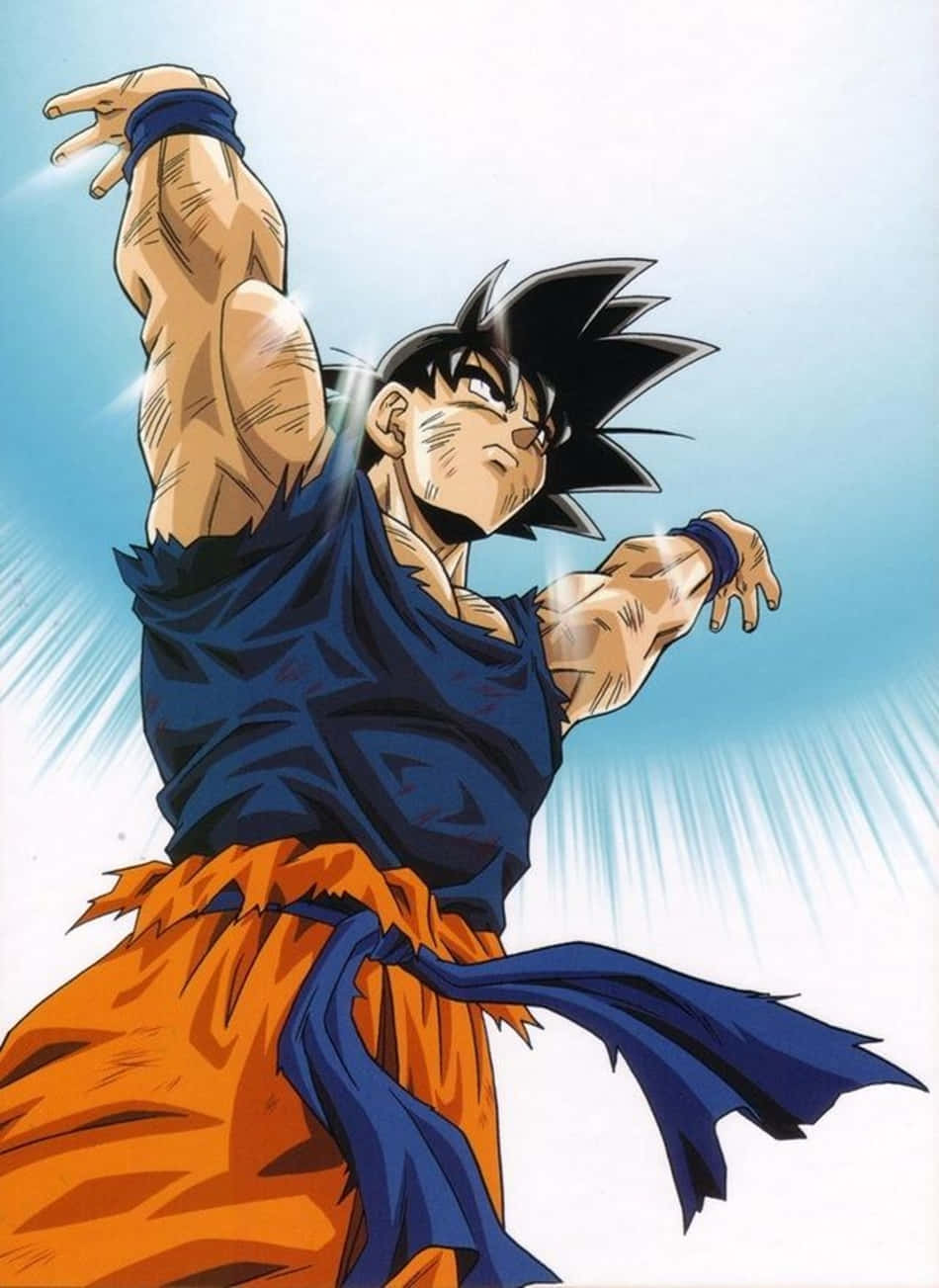 Go Super Saiyan With Goku's Spirit Bomb Sword Wallpaper