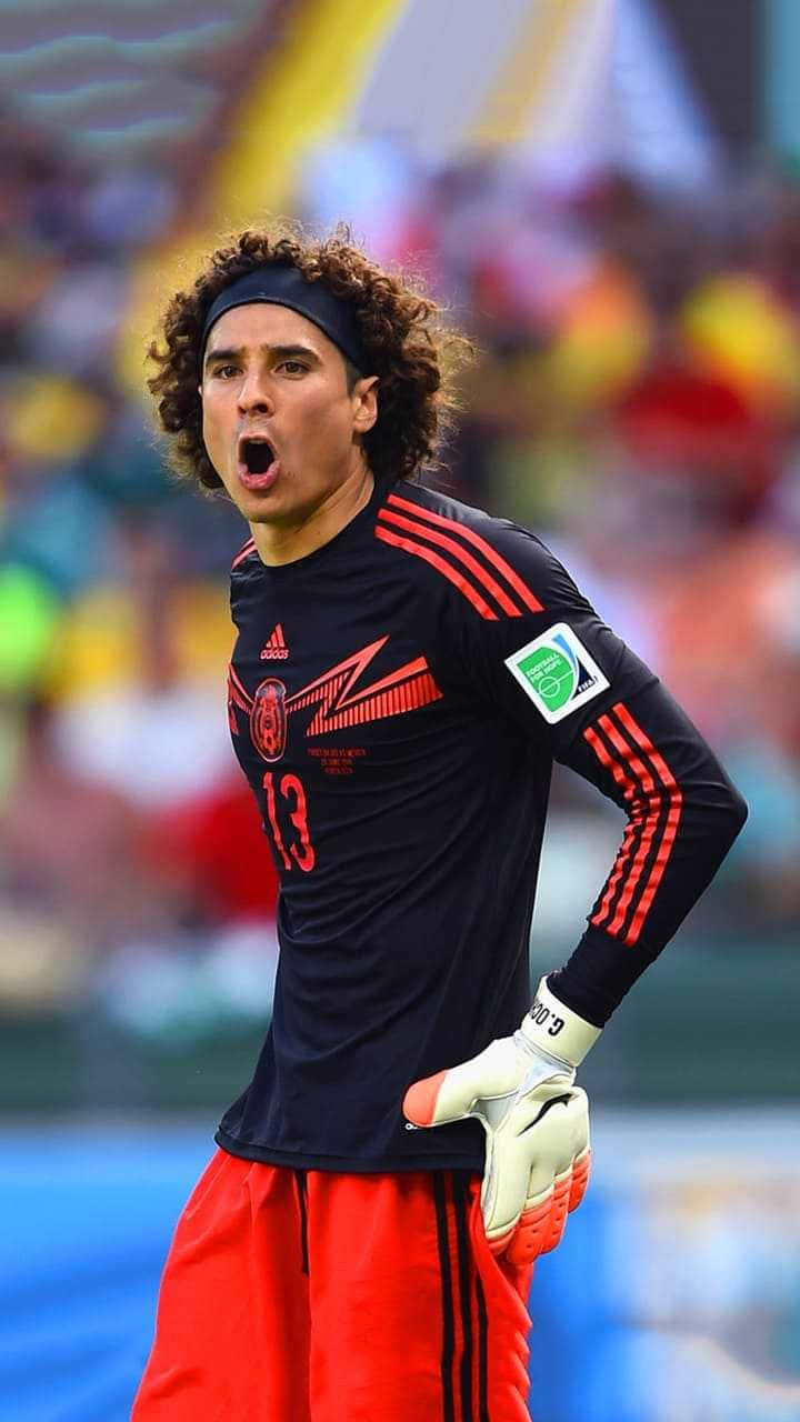 Goalkeeper In Action Memo Ochoa Wallpaper