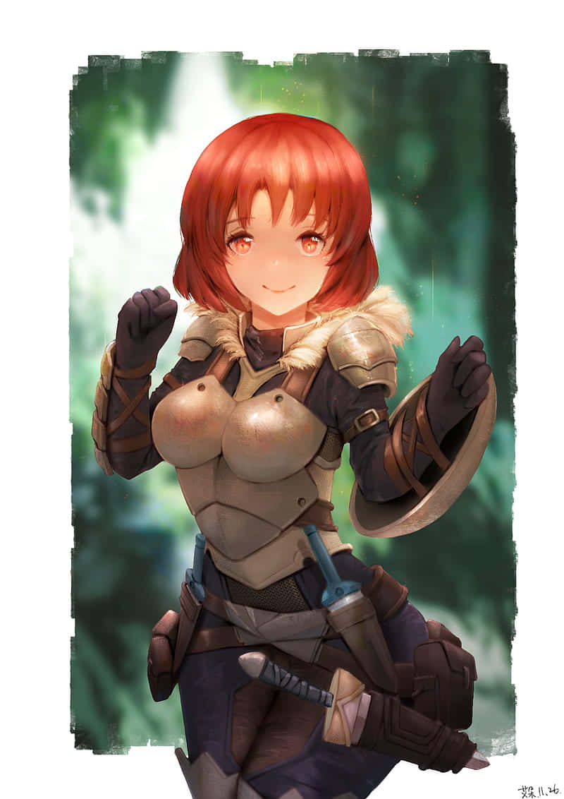 Goblin Slayer Cow Girl Armored Smile Wallpaper