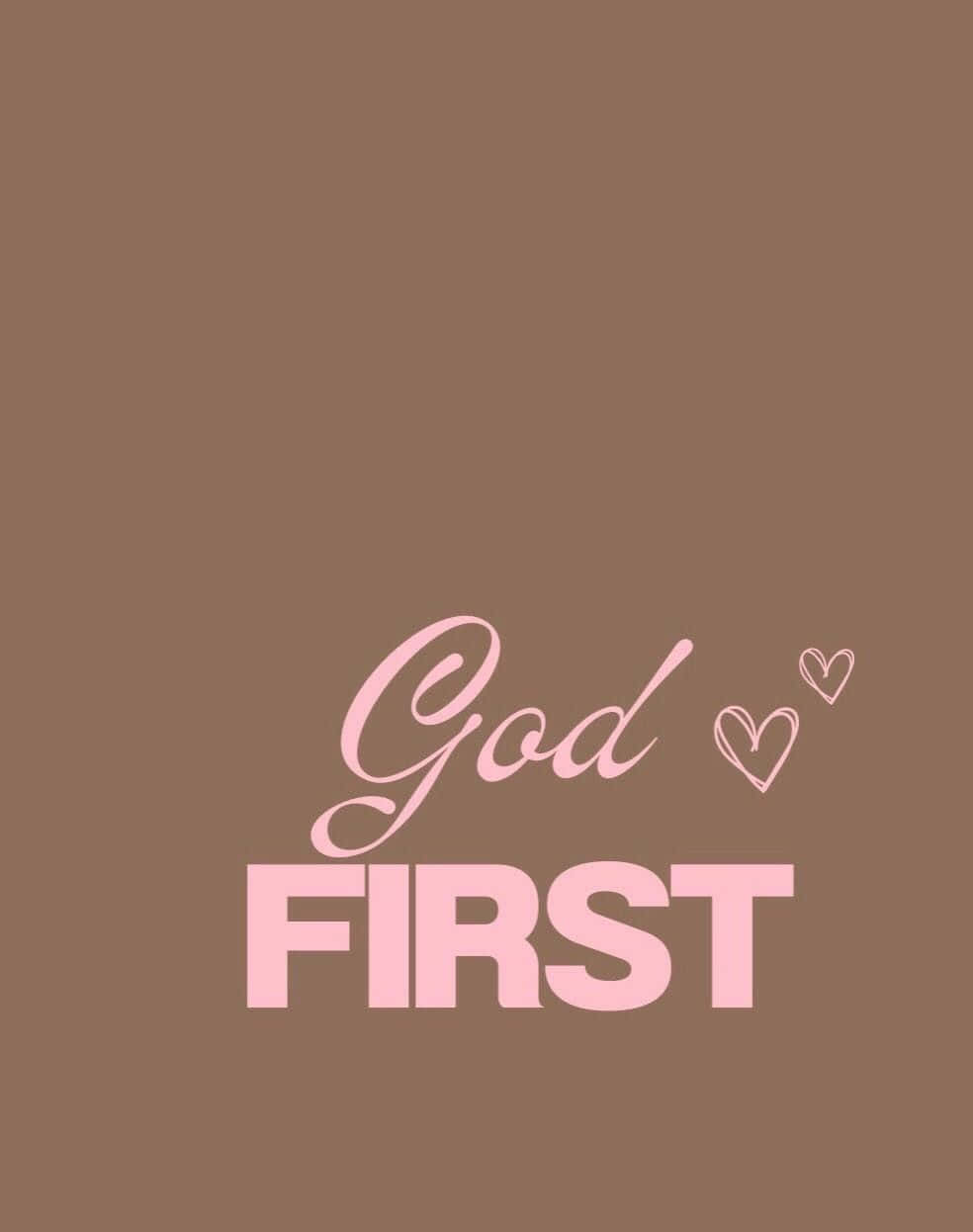 God First Inspirational Quote Wallpaper