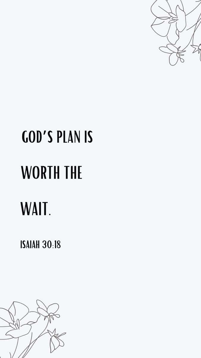 Gods Plan Worth The Wait Inspirational Quote Wallpaper