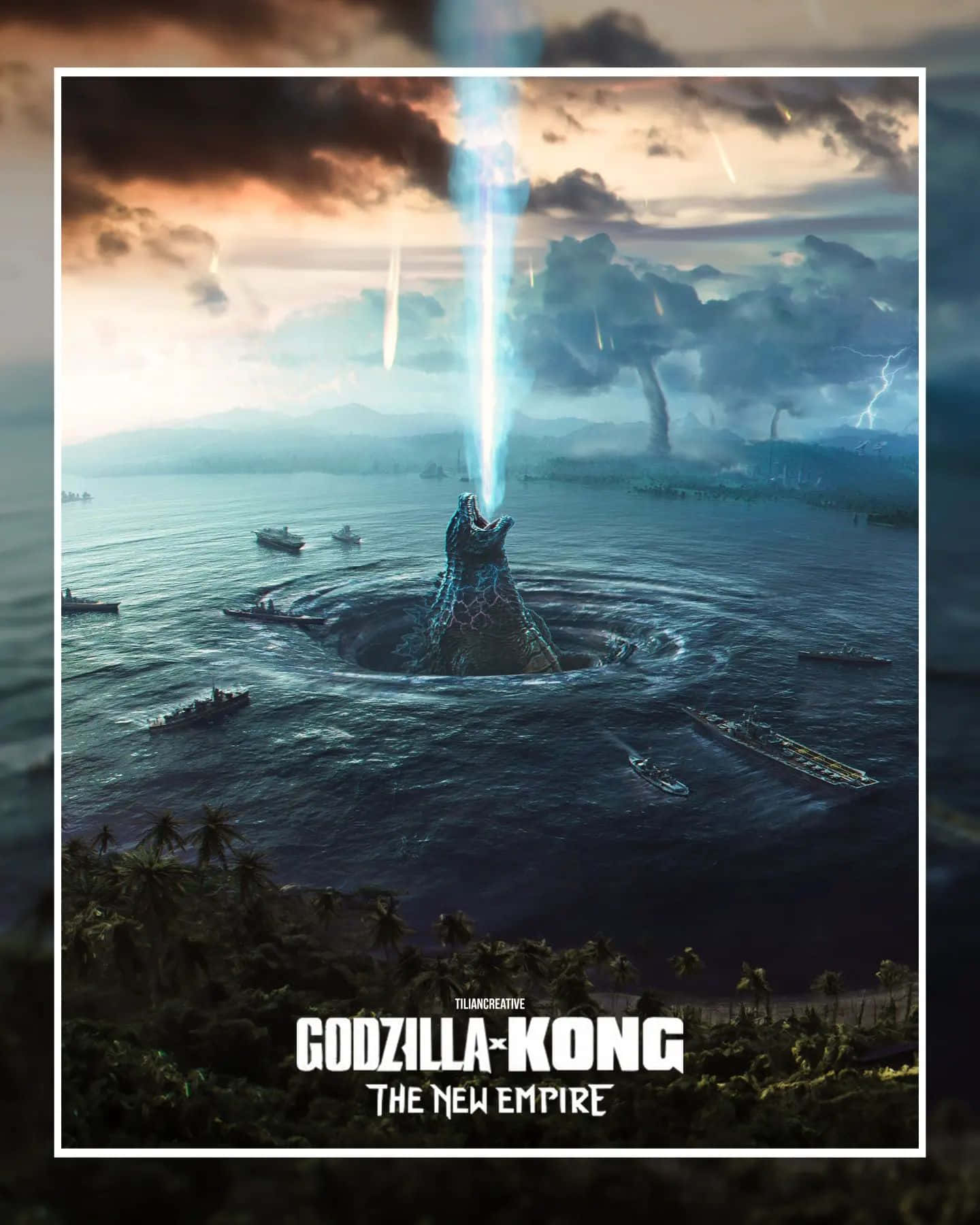 Godzilla Kong The New Empire Movie Poster Wallpaper