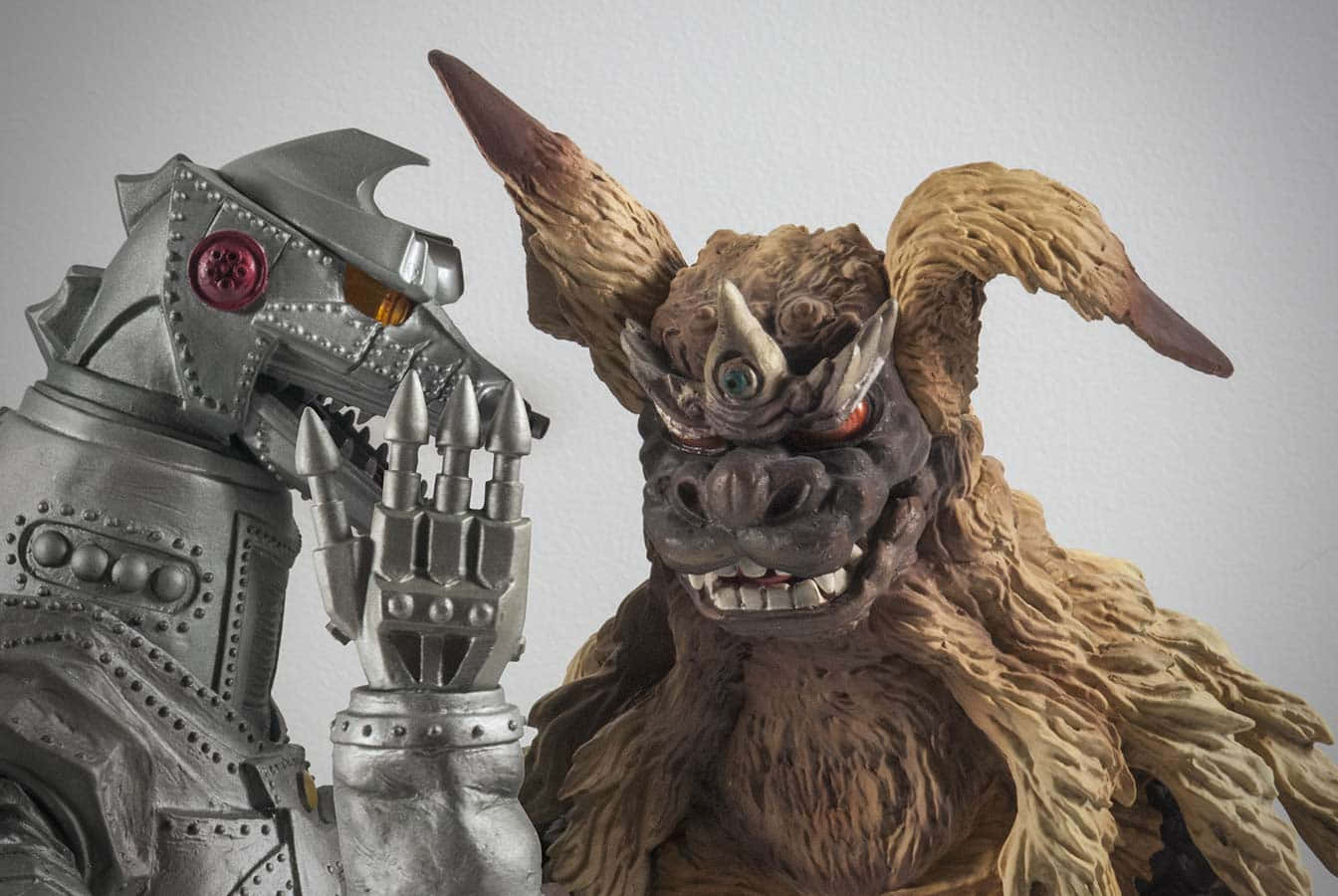 Godzilla Vs King Caesar Figures Wallpaper