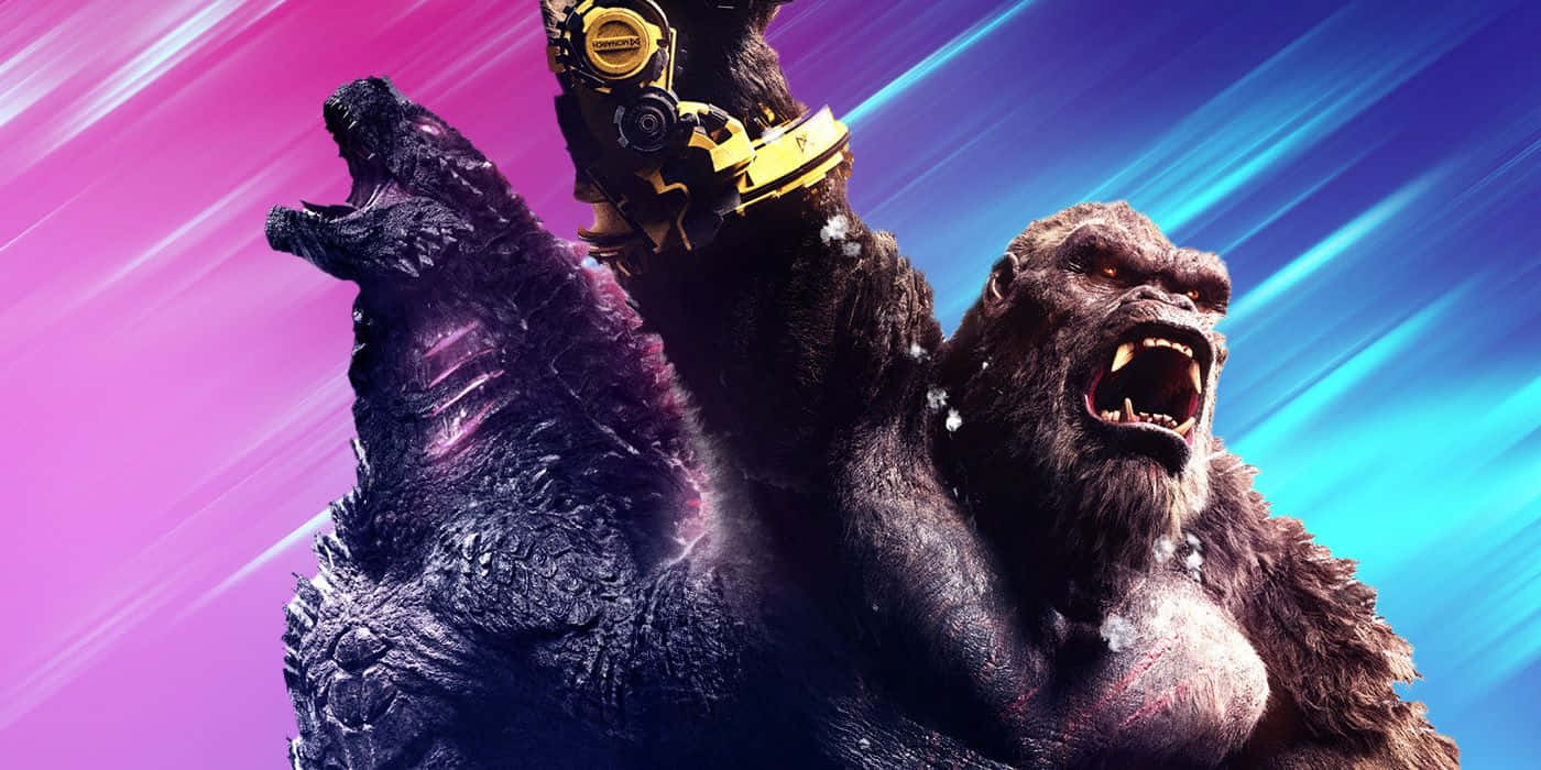 Godzillaand Kong Epic Showdown Wallpaper