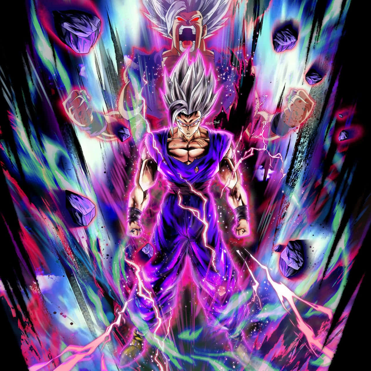 Gohan Iphone Violet Energy Wallpaper