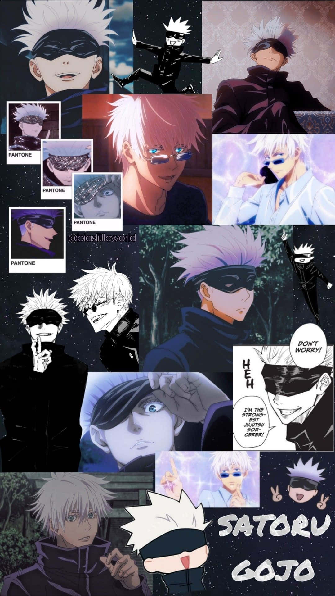 Gojo Satoru Aesthetic Collage Wallpaper