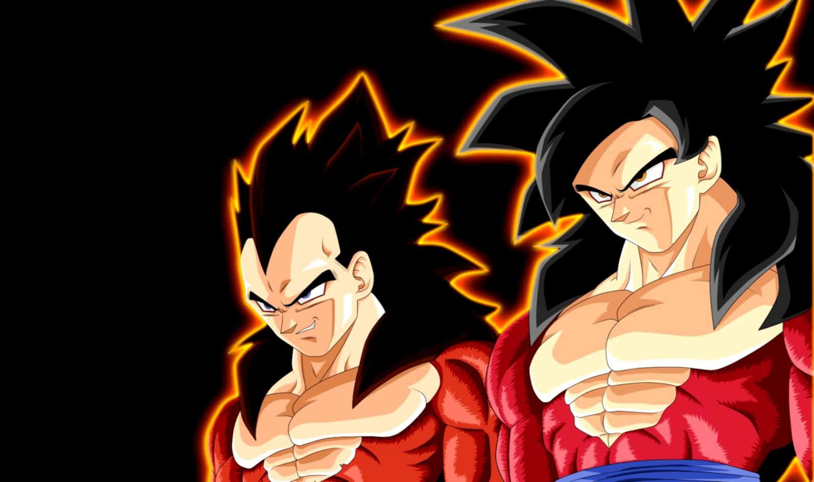 Goku And Vegeta, Two Of The Most Powerful Characters In The Dragon Ball Z Universe Wallpaper