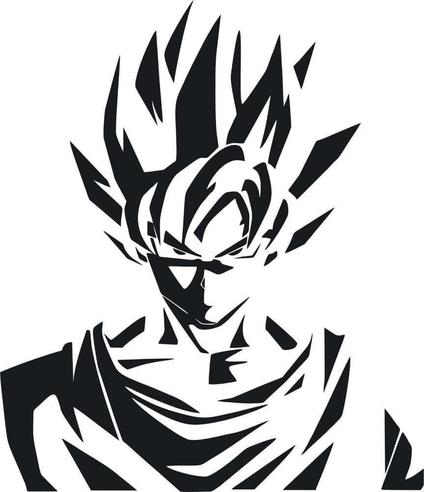 Goku Facing Off With Frieza In Dragon Ball Black And White Wallpaper