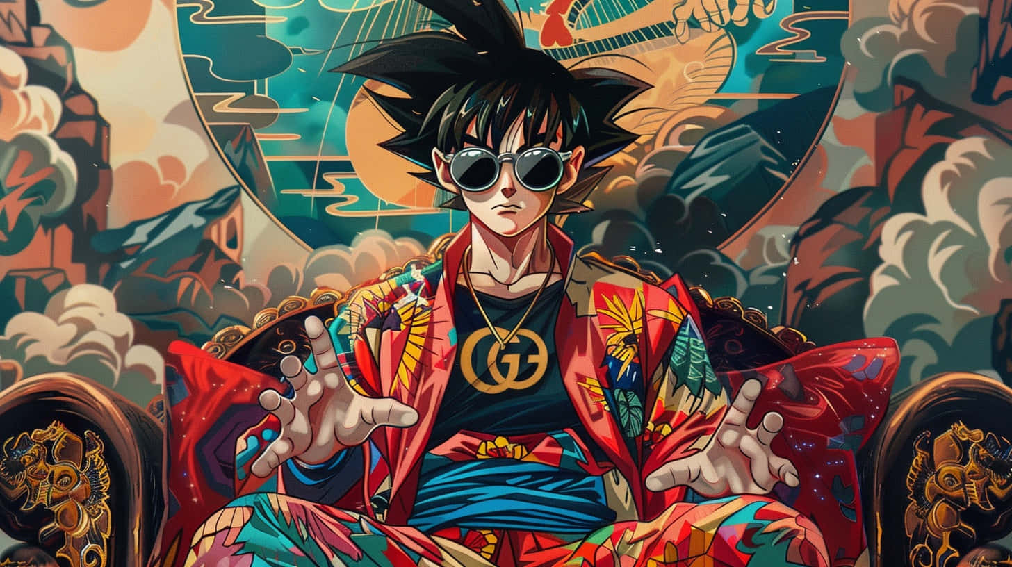 Goku Gucci Fusion Artwork Wallpaper