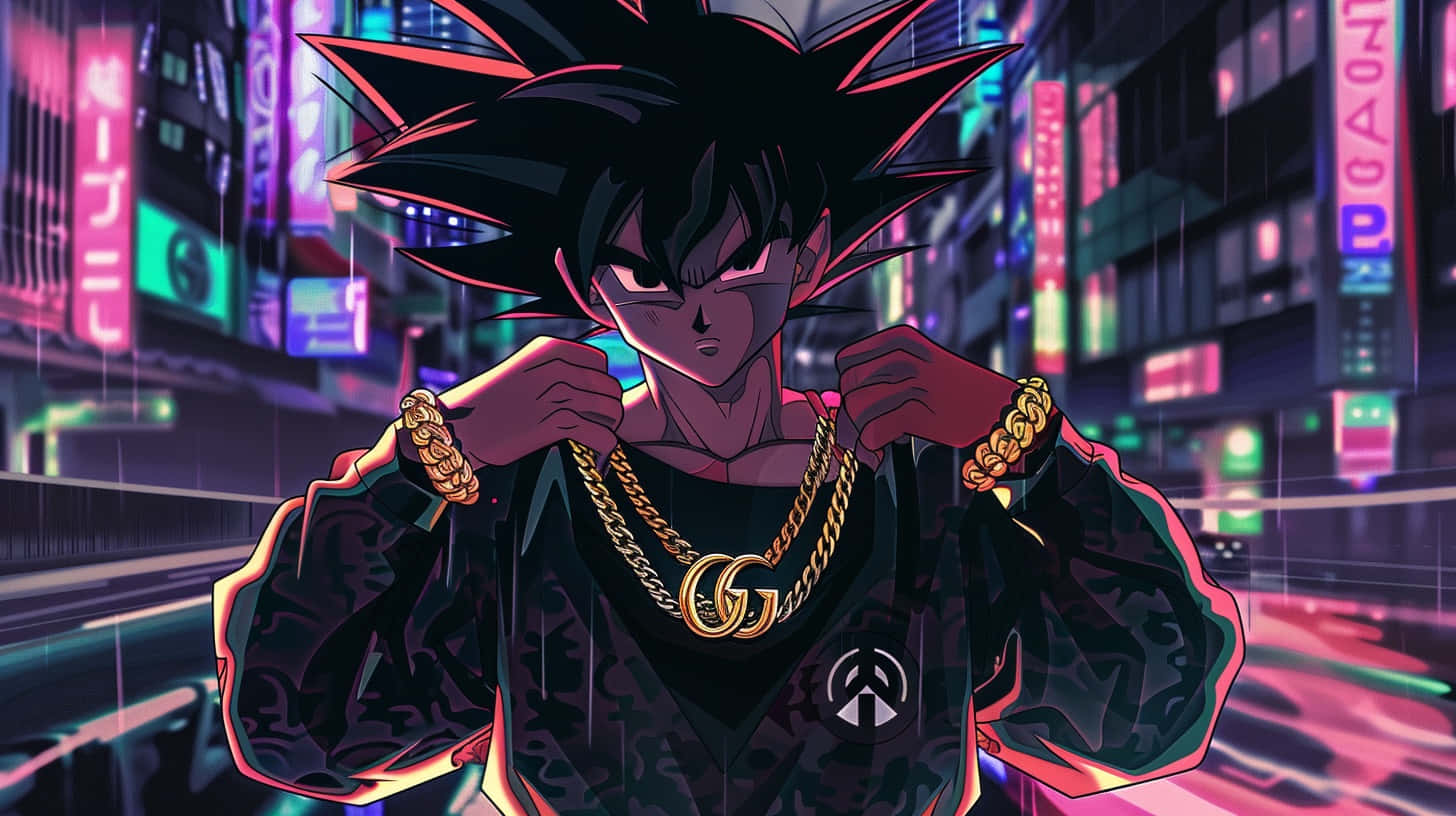 Goku Gucci Hybrid Fashion Artwork Wallpaper