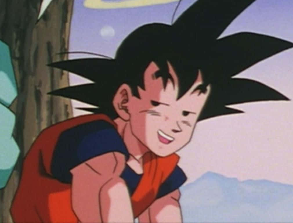 Goku Is Ready For A Fun Day Out Wallpaper