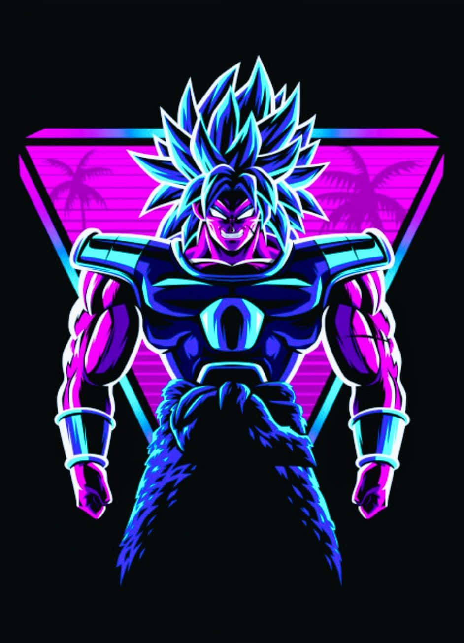 Goku Super Saiyan 4 Purple Triangle Wallpaper