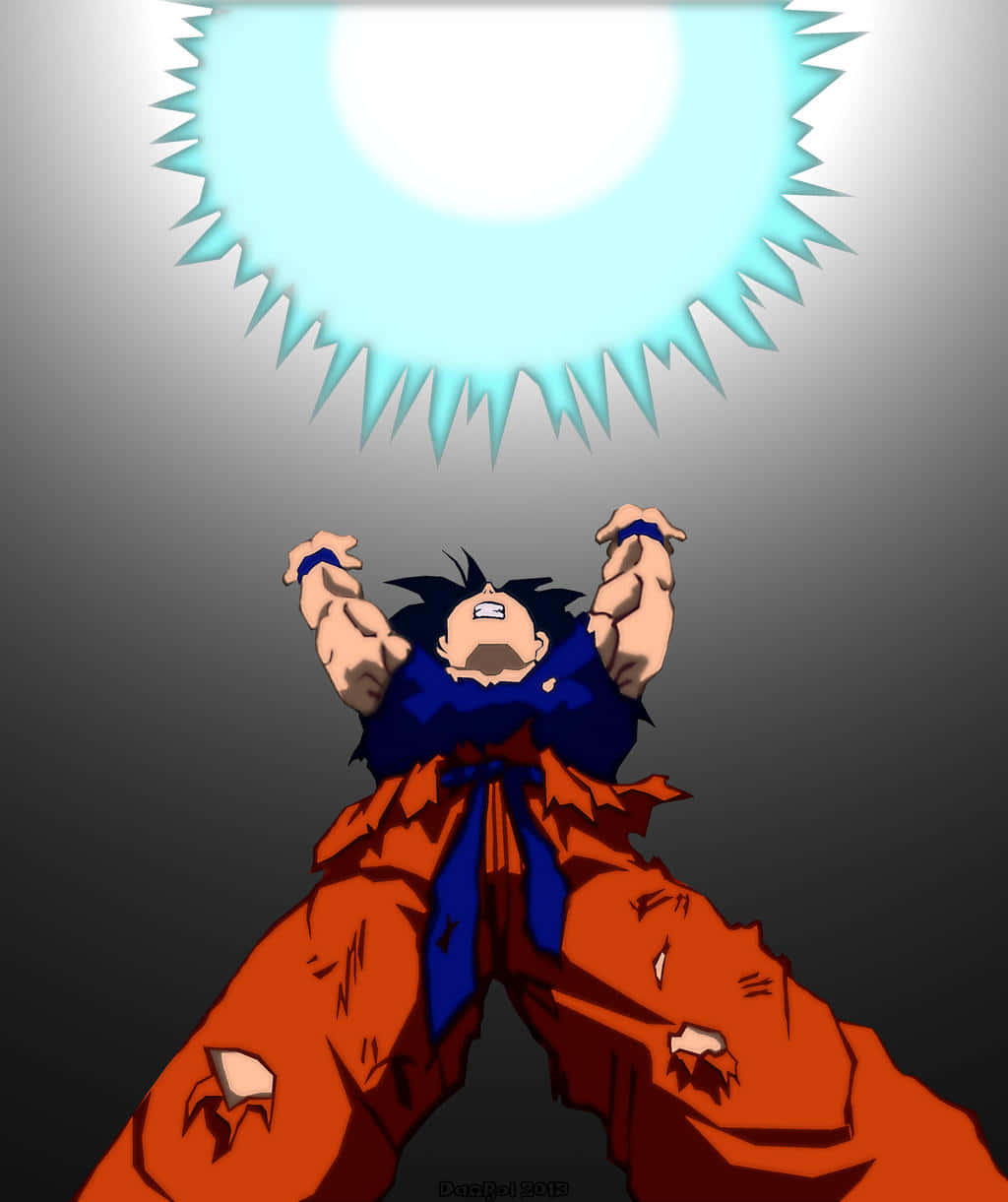 Goku Wields The Spirit Bomb Sword Wallpaper