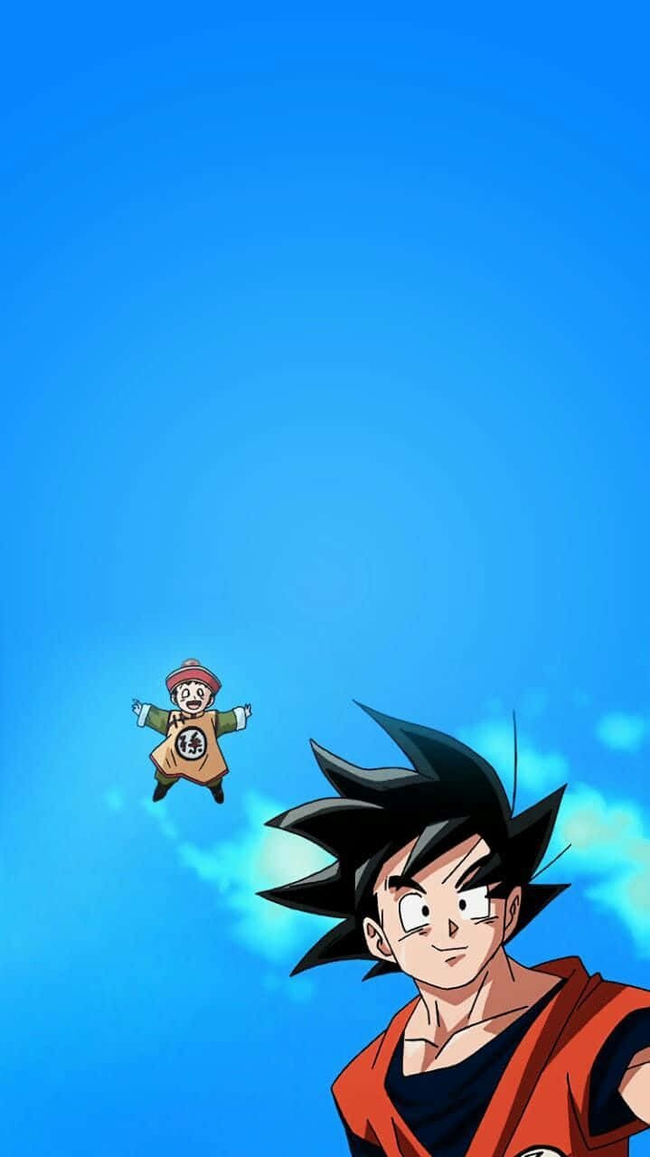 Gokuand Flying Nimbus Above Clouds.jpg Wallpaper