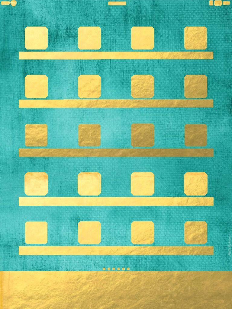 Gold And Teal Ipad Mini Wallpaper