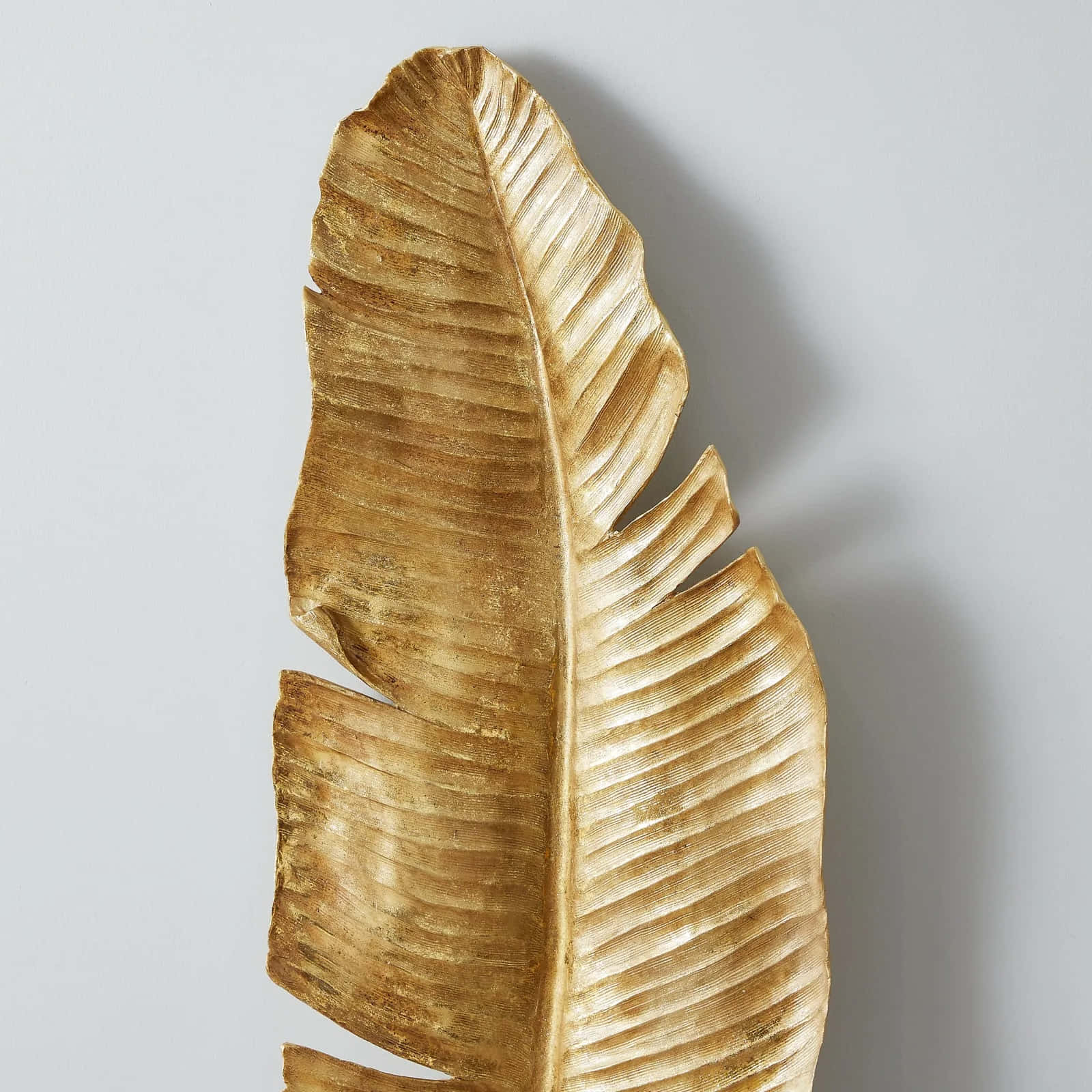 Gold Leaf Banana Leaf Sculpture Wallpaper