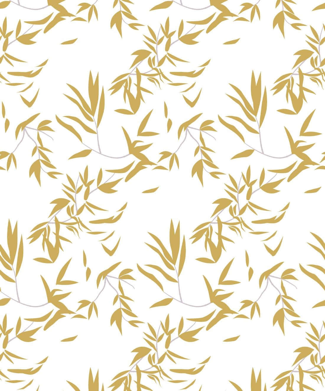 Gold Leaf Pattern Background Wallpaper