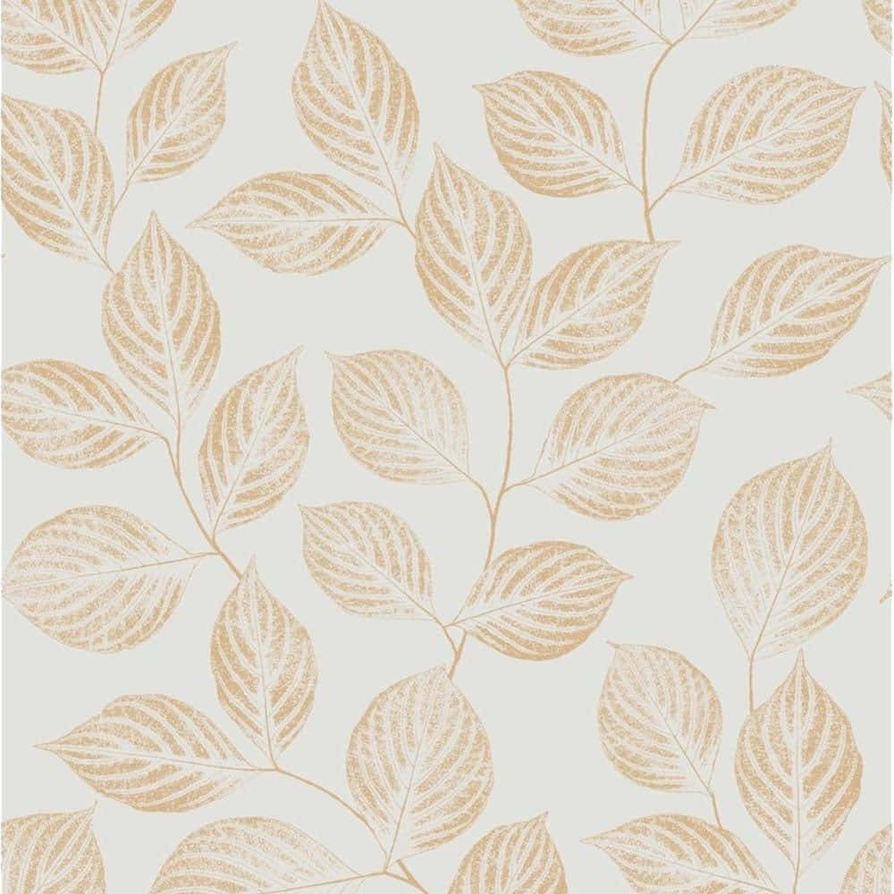 Gold Leaf Pattern Background Wallpaper