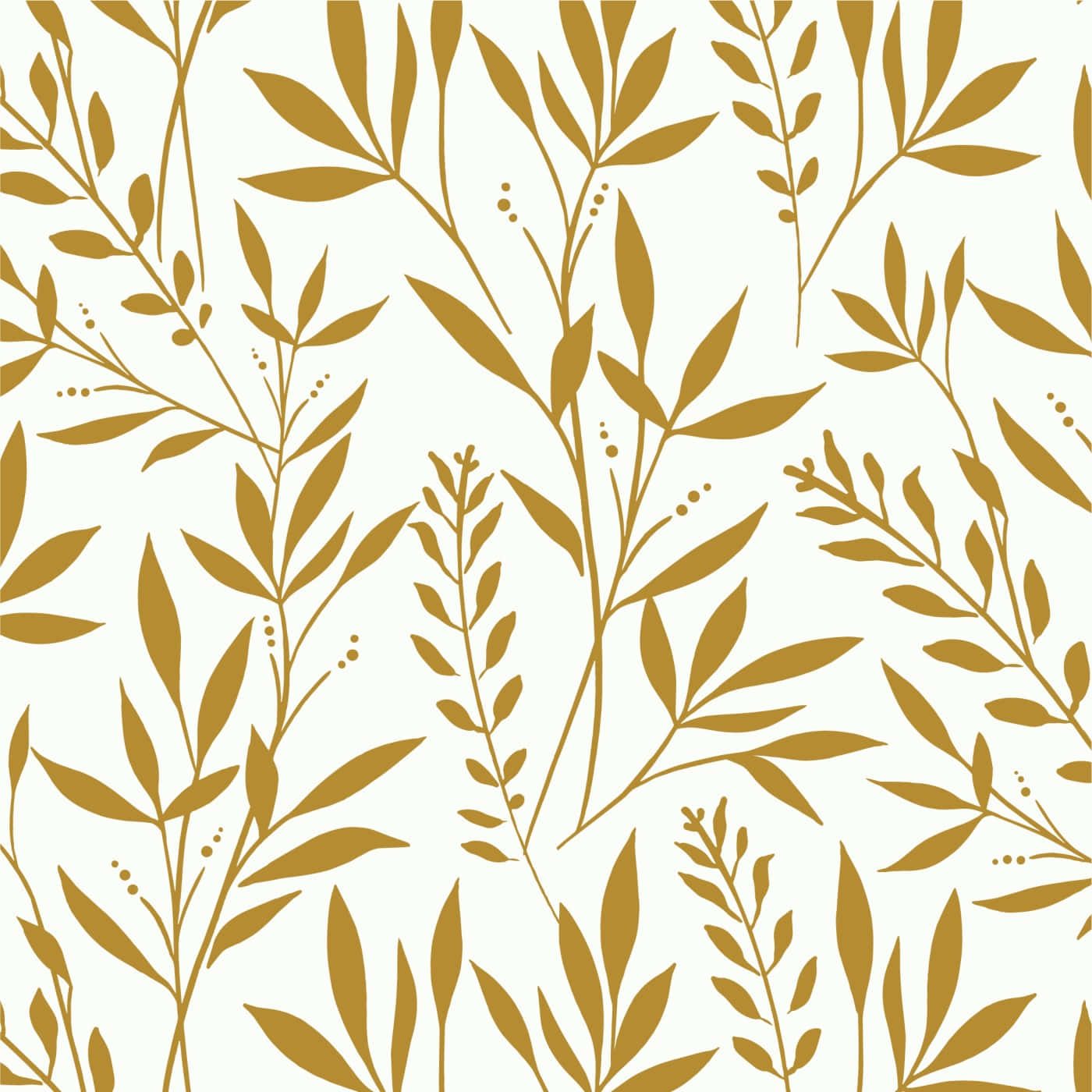 Gold Leaf Pattern Background Wallpaper